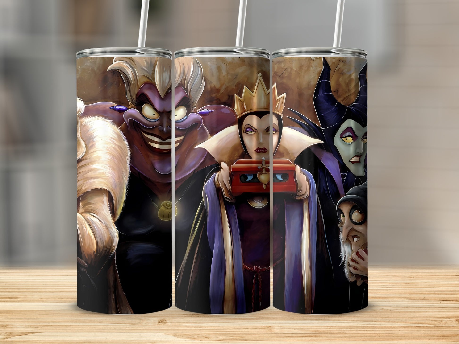 Villains Artwork Insulated Drinkware Tumblers Set