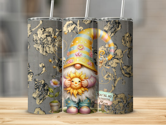 Cute Gnome Sunshine Mom Floral Art Tall Tumbler Product