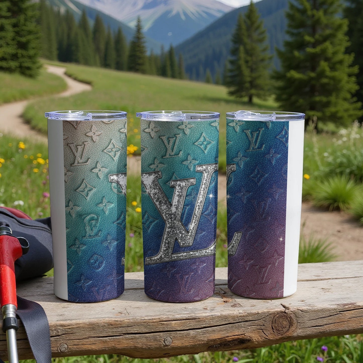 Gradient LV Design Tumbler Set for Outdoor Adventures