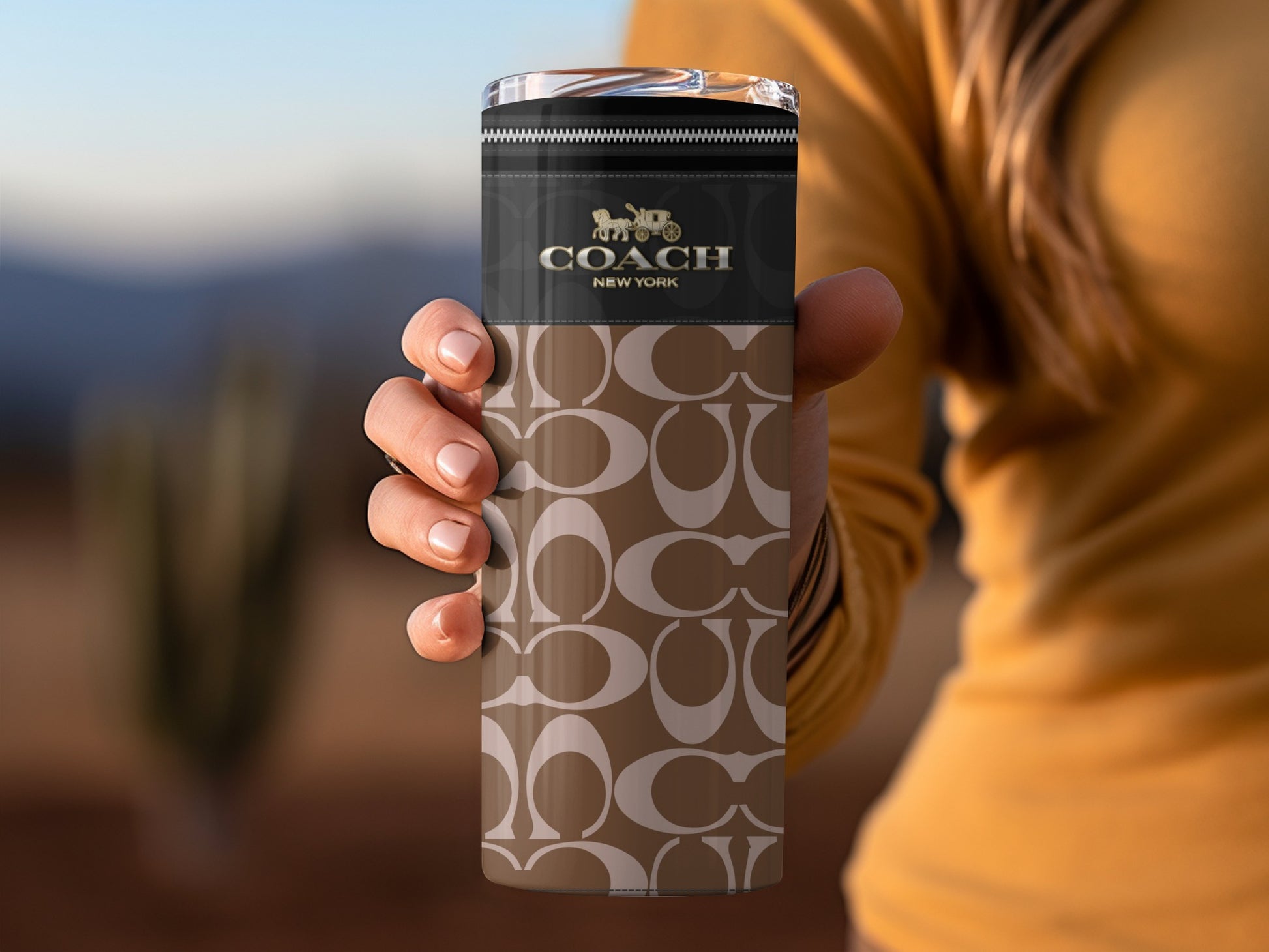 Coach New York Branded Tall Insulated Tumbler