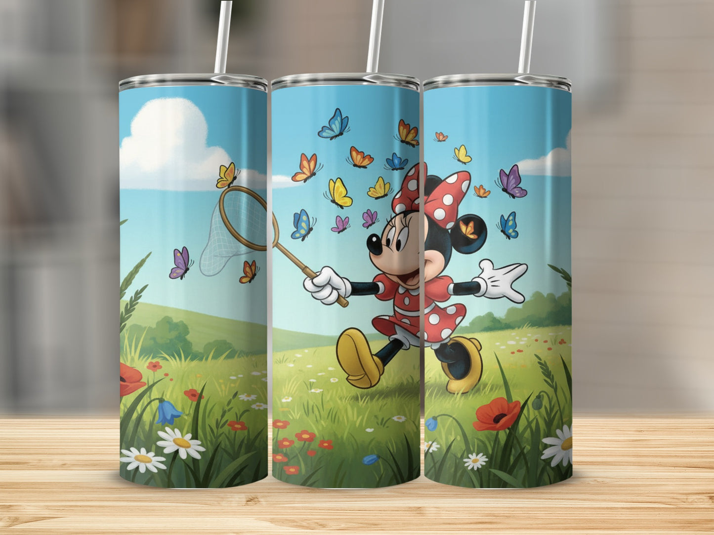 Minnie Mouse Chasing Butterflies Tumbler Cup Product