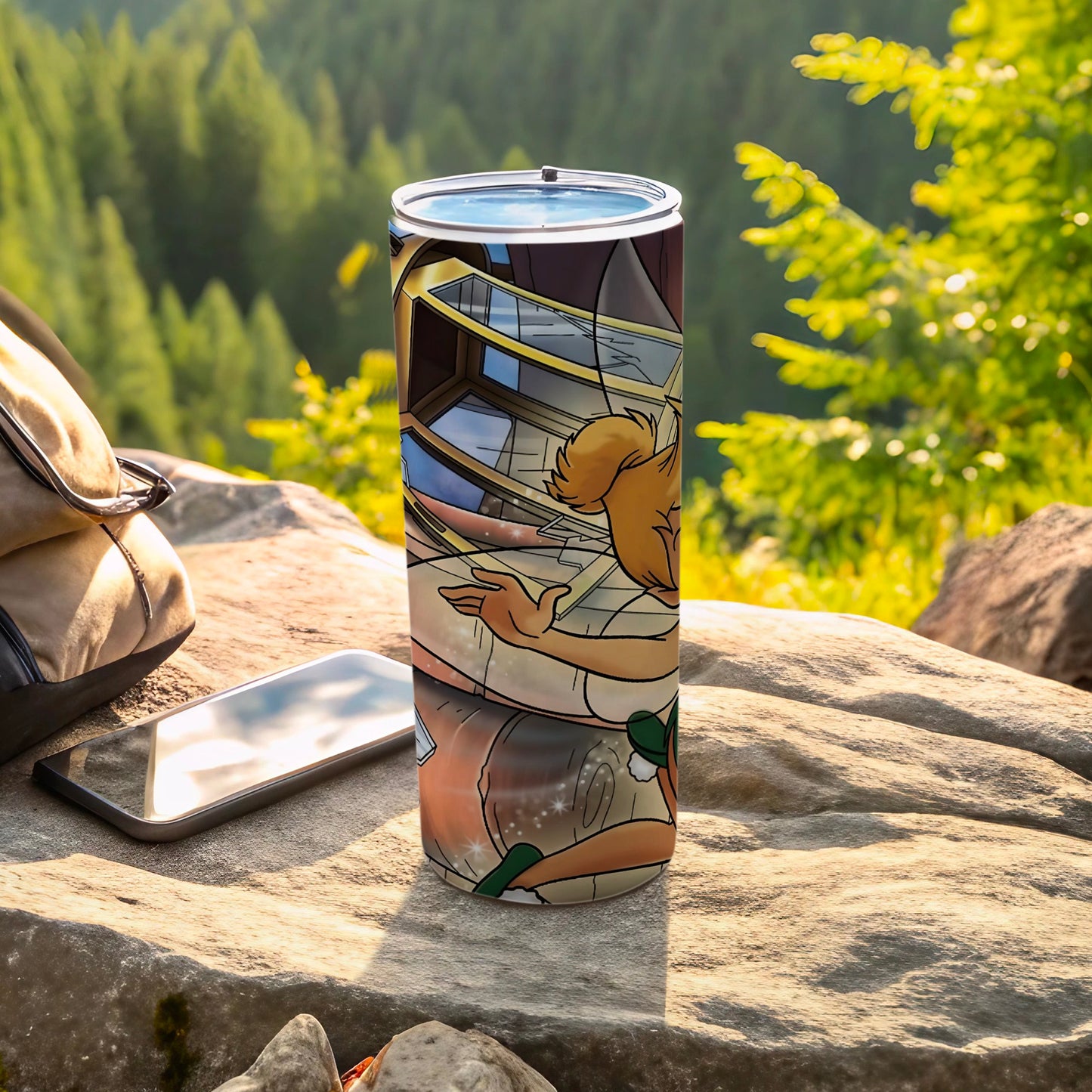Cartoon Character Adventure Tumbler with Lid Flask
