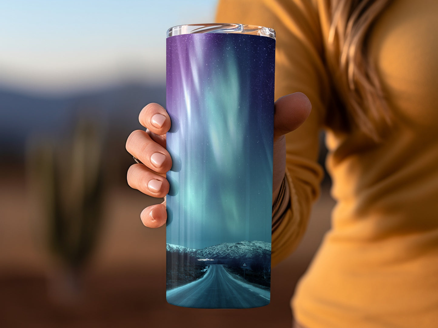 Mesmerizing Northern Lights Tumbler Travel Mug Cup Thermos