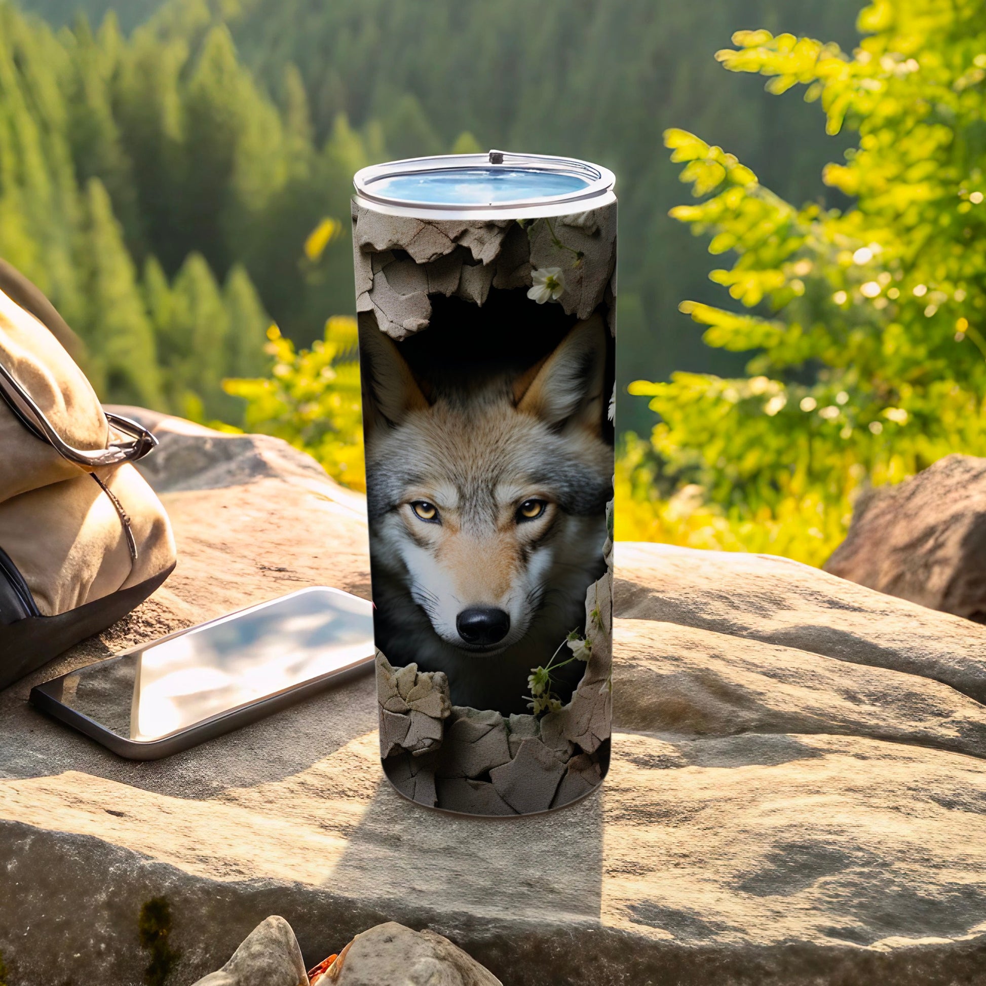 Wolf Face Breakthrough Design Outdoors Travel Cup product type
wolf
wolf face
animal
wildlife
cracked design
breakthrough art
nature theme
outdoors
adventure
wilderness
tumbler
travel cup
insulated cup
beverage container
drinkware
forest scene
mountain view
unique gift
animal lover
rustic