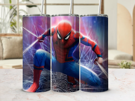 Spider-Man Tumblers with Dynamic Webbing Design Tumbler