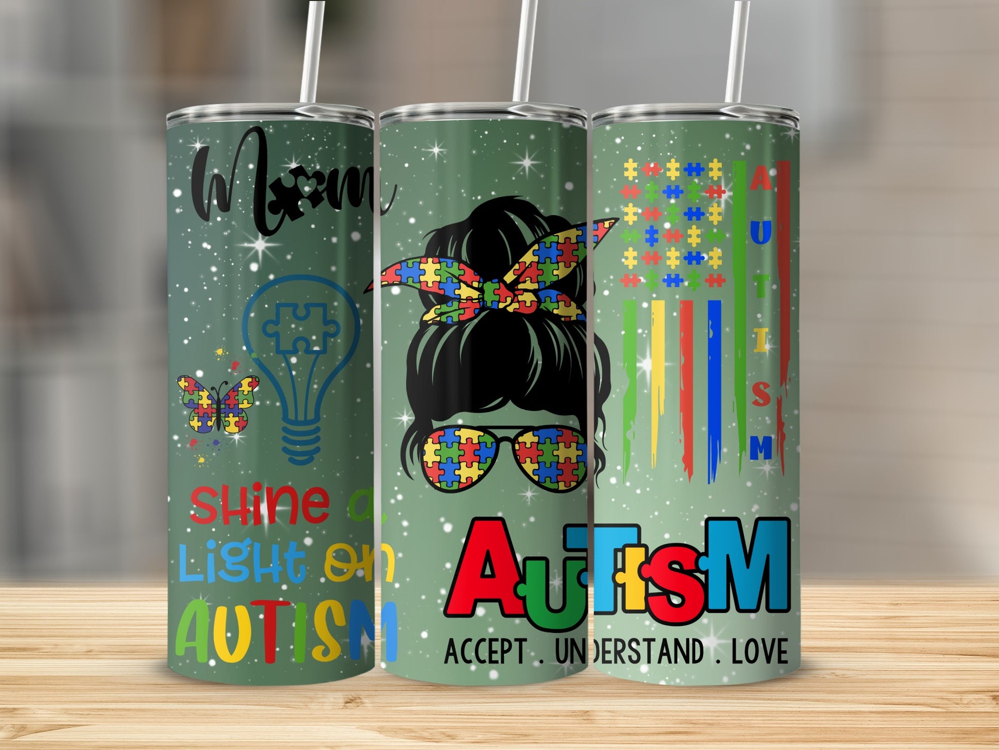 Autism Awareness Shine Light Accept Understand Love