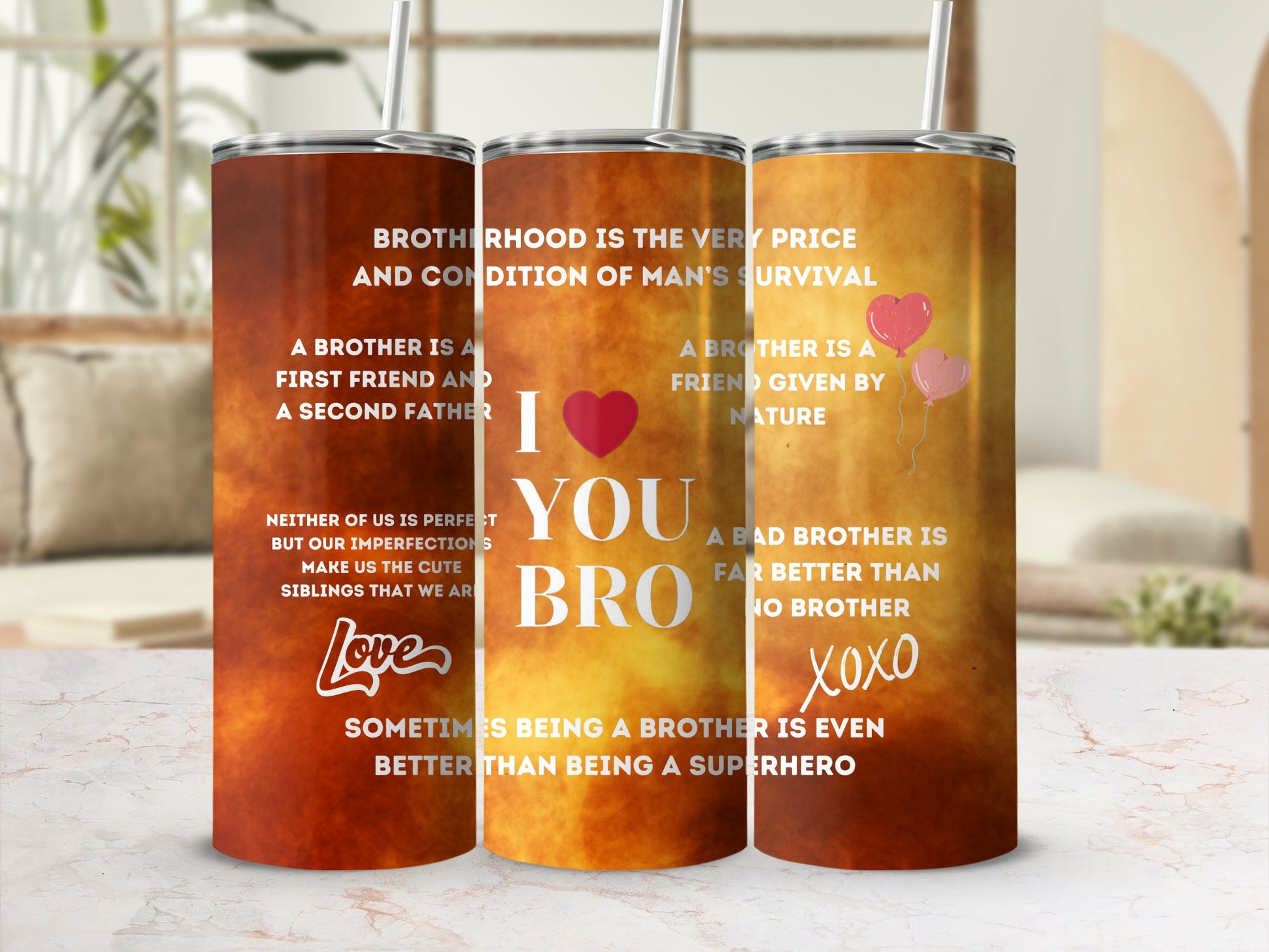 I Love You Bro Brotherhood Quotes Tall Tumbler Cup