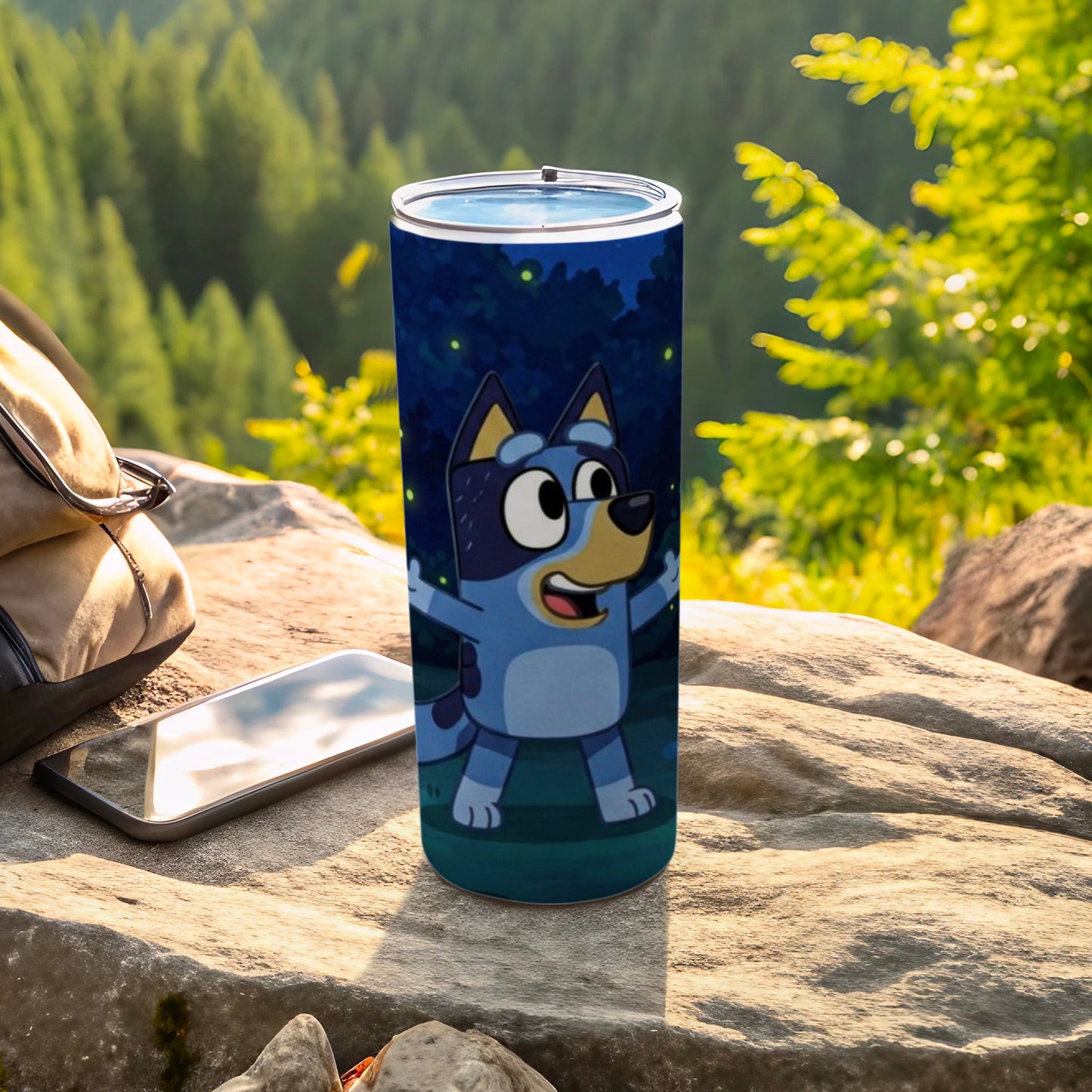 Blue Cartoon Character Design Insulated Tumbler