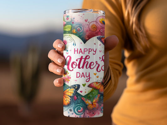 Happy Mother's Day Colorful Butterfly Tumbler