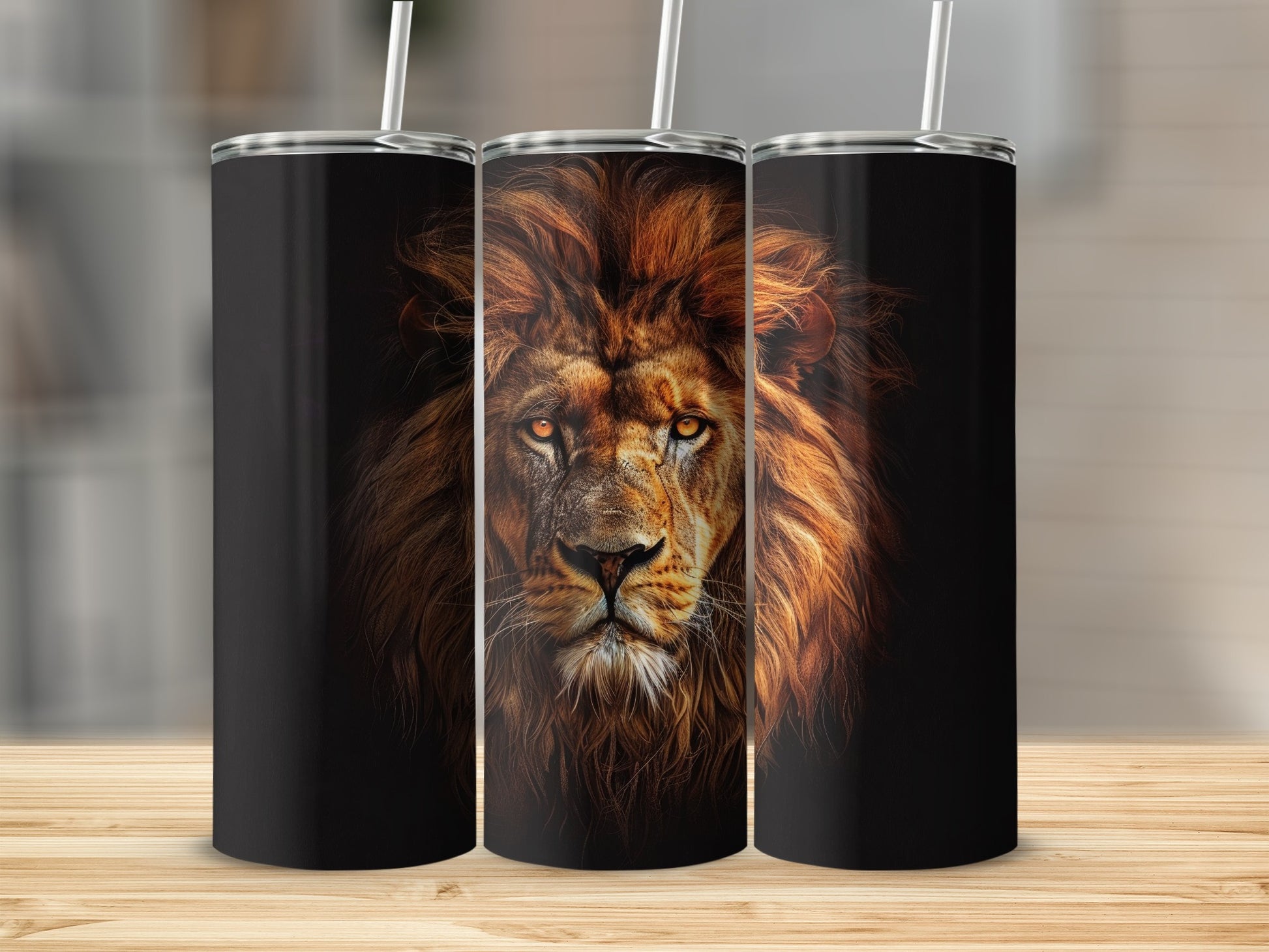 Majestic Lion Face Design Power Orange Eyes product type