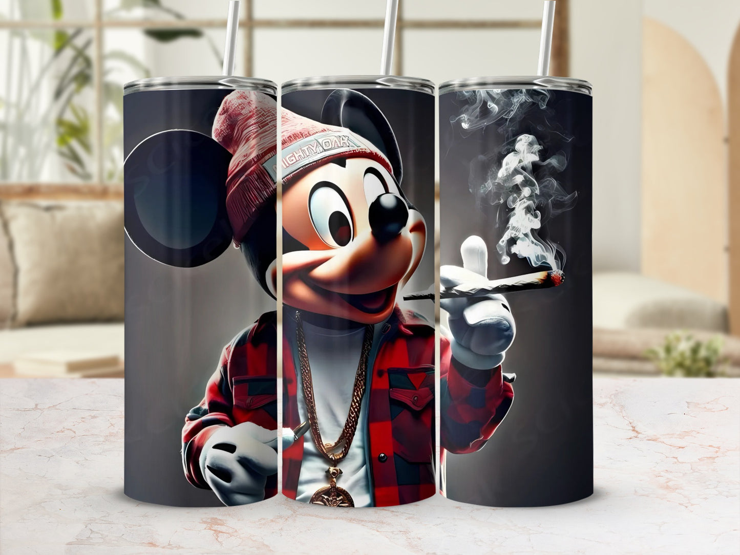 Mickey Mouse Smoking Cool Vibe Tumbler for Fans