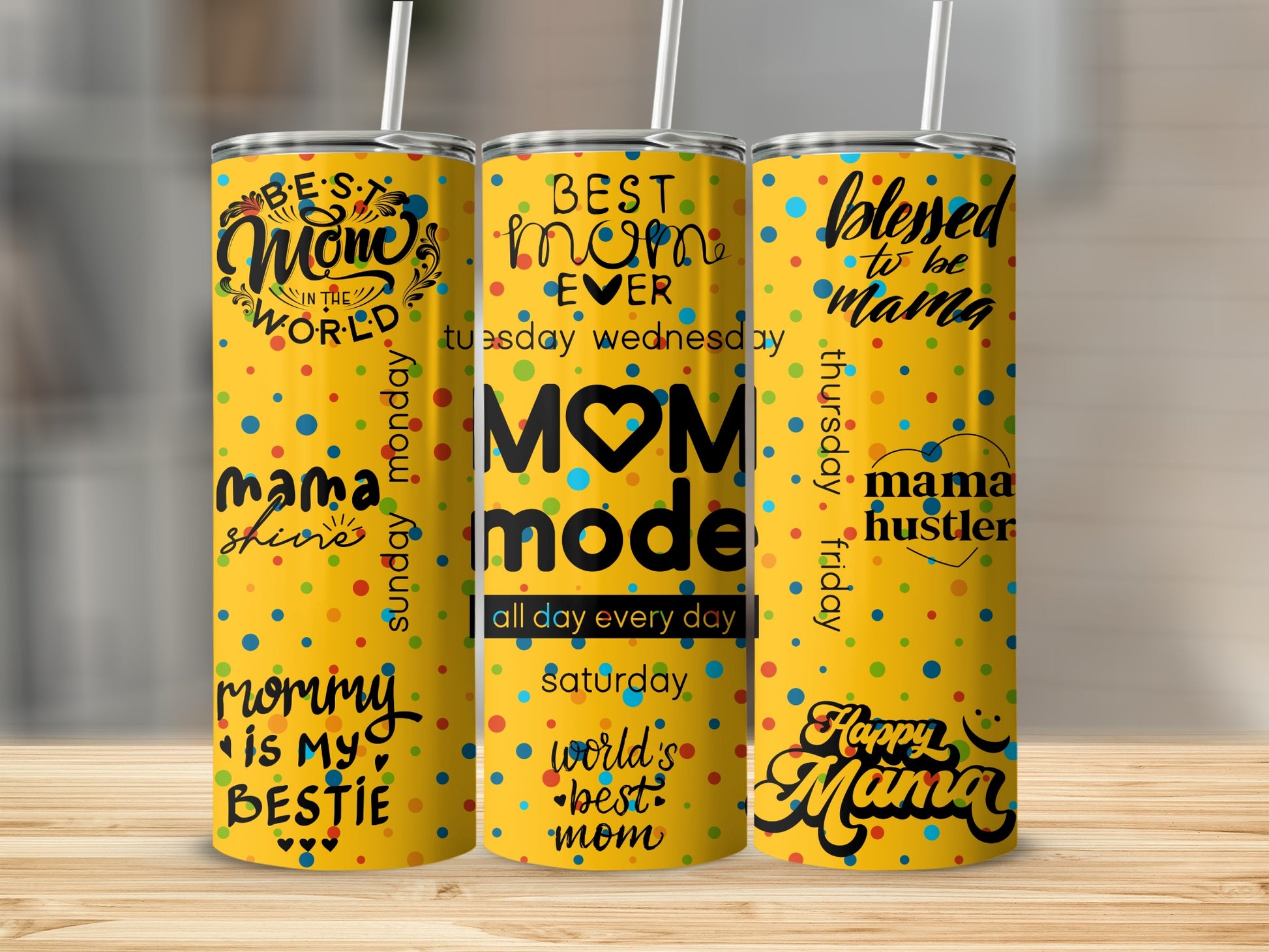Best Mom in the World Happy Mama Mode Tumbler