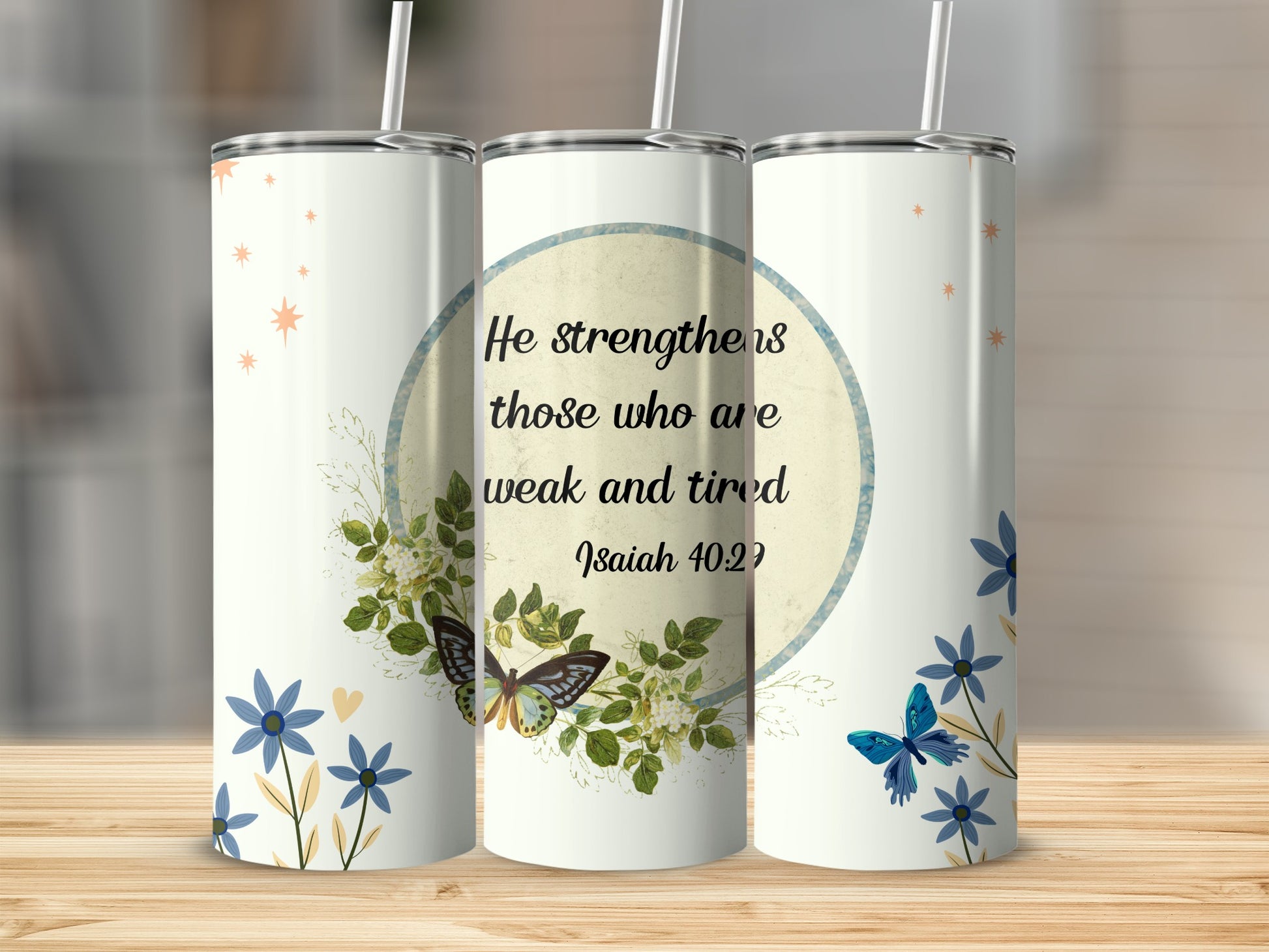 Inspirational Isaiah 40:29 Design Tumbler product