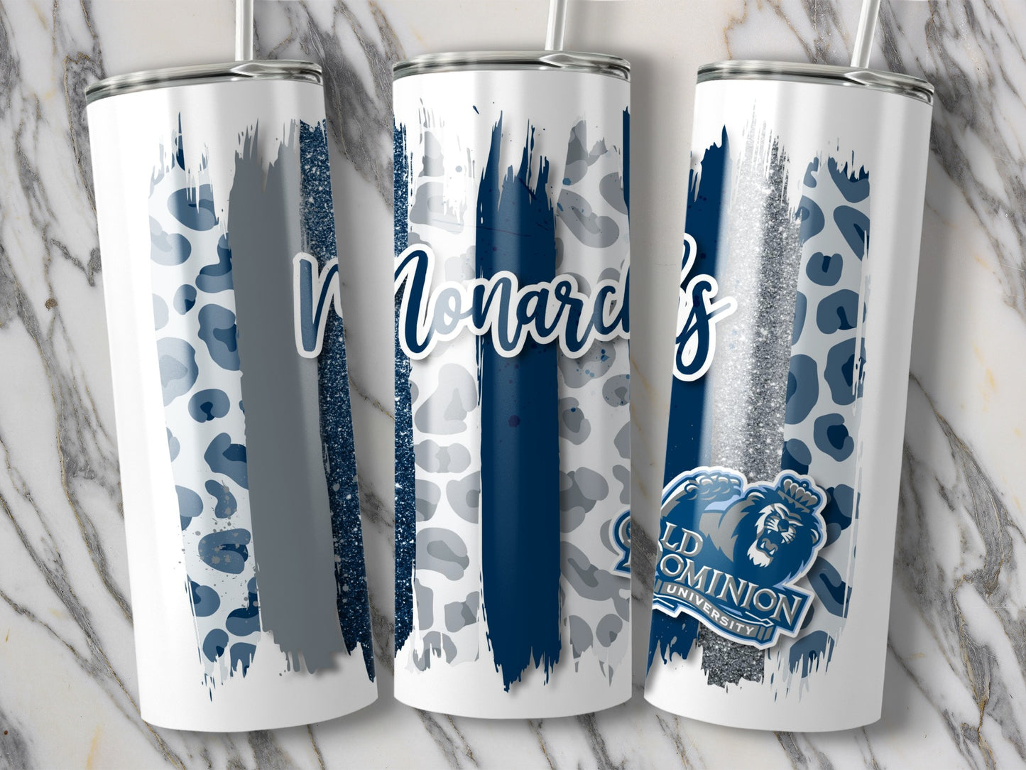 Monarchs Old Dominion University Logo Brush Strokes Tumblers