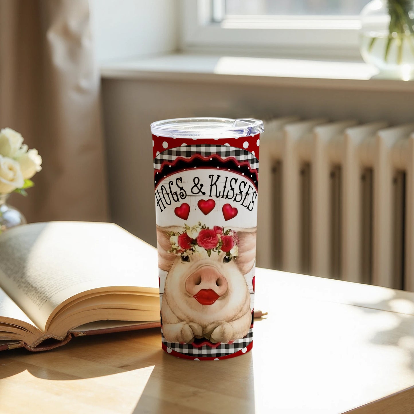 Hogs and Kisses Decorative Tumbler for Gifts Tumbler