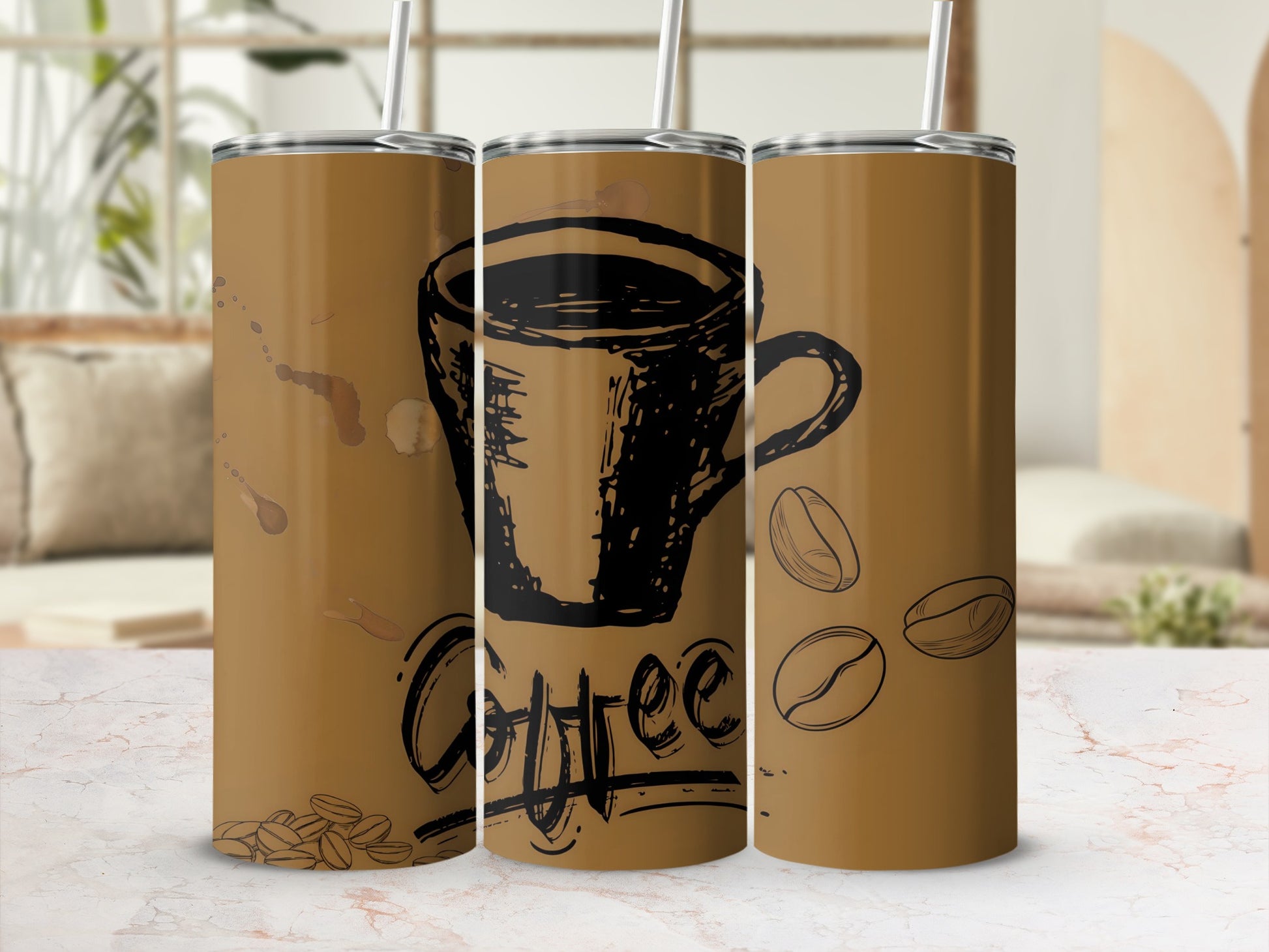 Coffee Mug Inspired Travel Tumbler for Hot and Cold Drinks