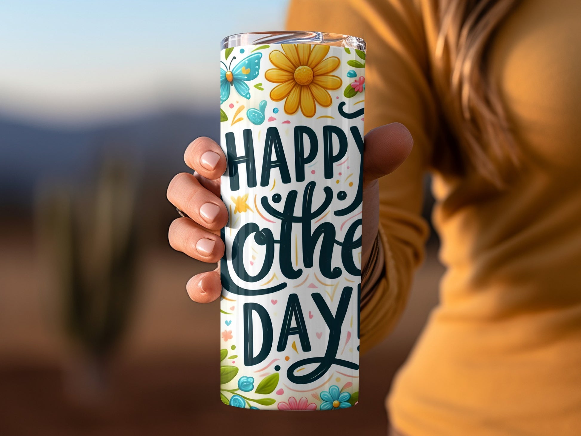 Happy Mother's Day Floral Design Tumbler Gift Item