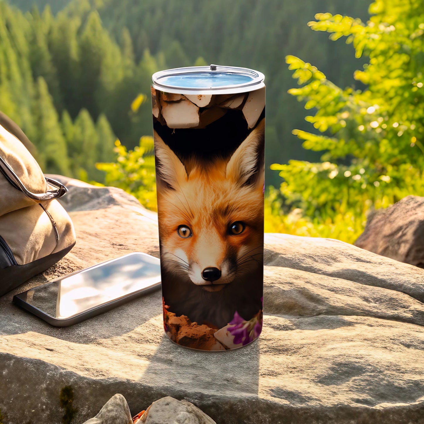 Fox Face Wildlife Nature Forest Scene Tumbler product type
Fox
Wildlife
Nature
Forest
Tumbler
Drinkware
Animal
Outdoors
Wilderness
Woodland creature
Fox face
Animal print
Travel mug
Insulated cup
Beverage holder
Outdoor adventure
Unique tumbler
Gift for nature lover
Wildlife art
Outdoorsy