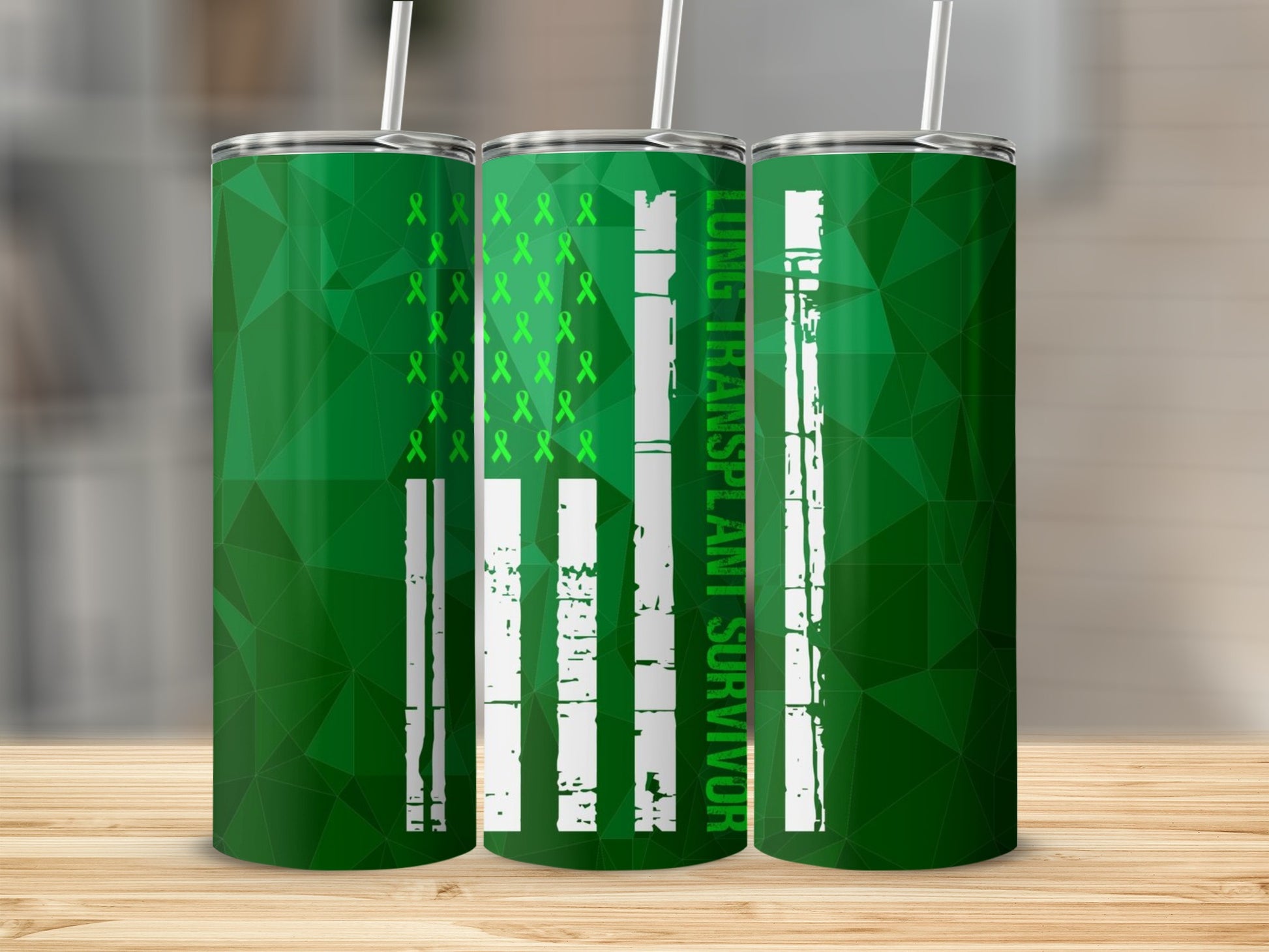 Green Lung Transplant Survivor Support Tumbler