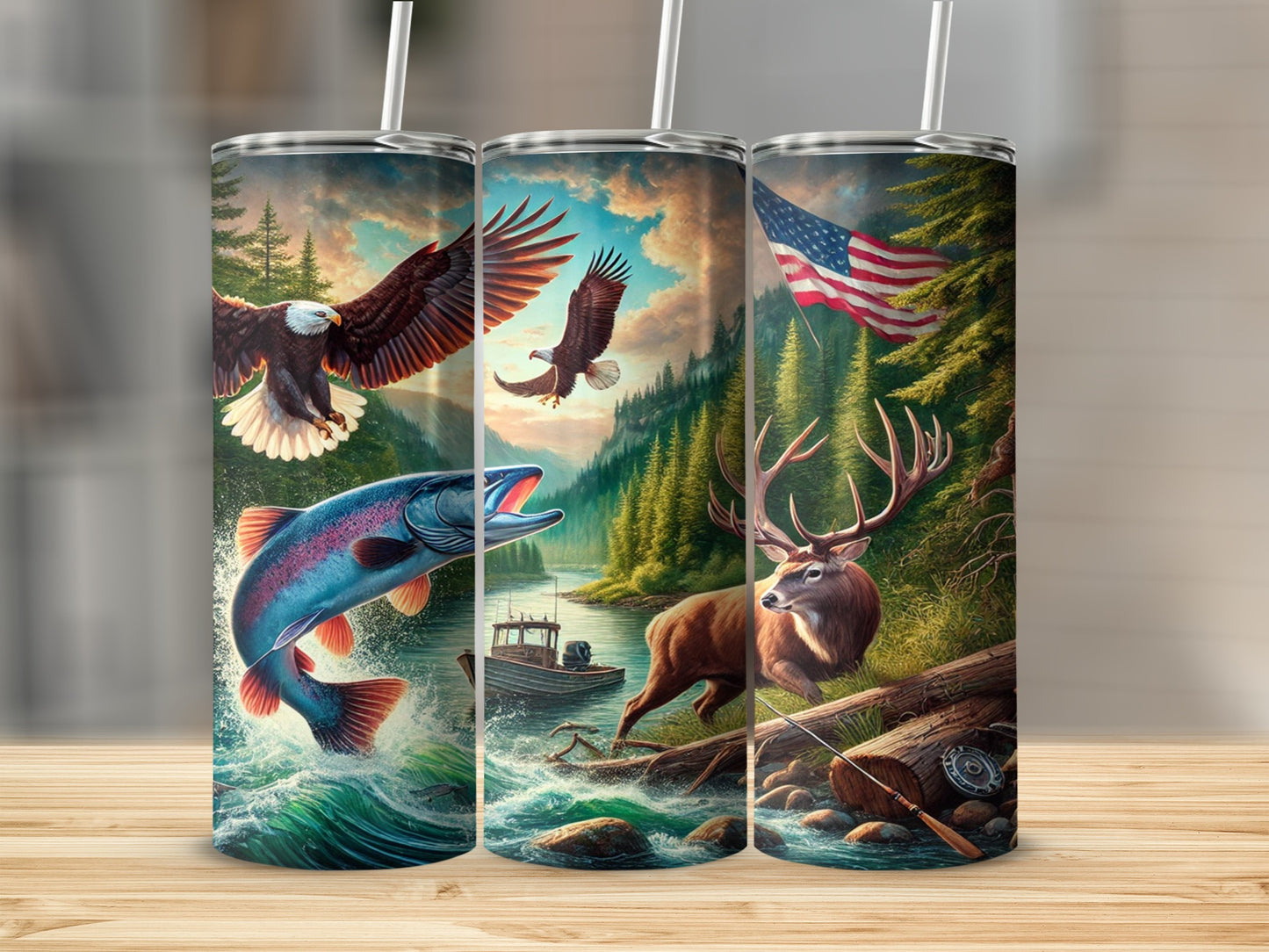 Scenic Outdoor Wildlife and Nature Tumbler Product
