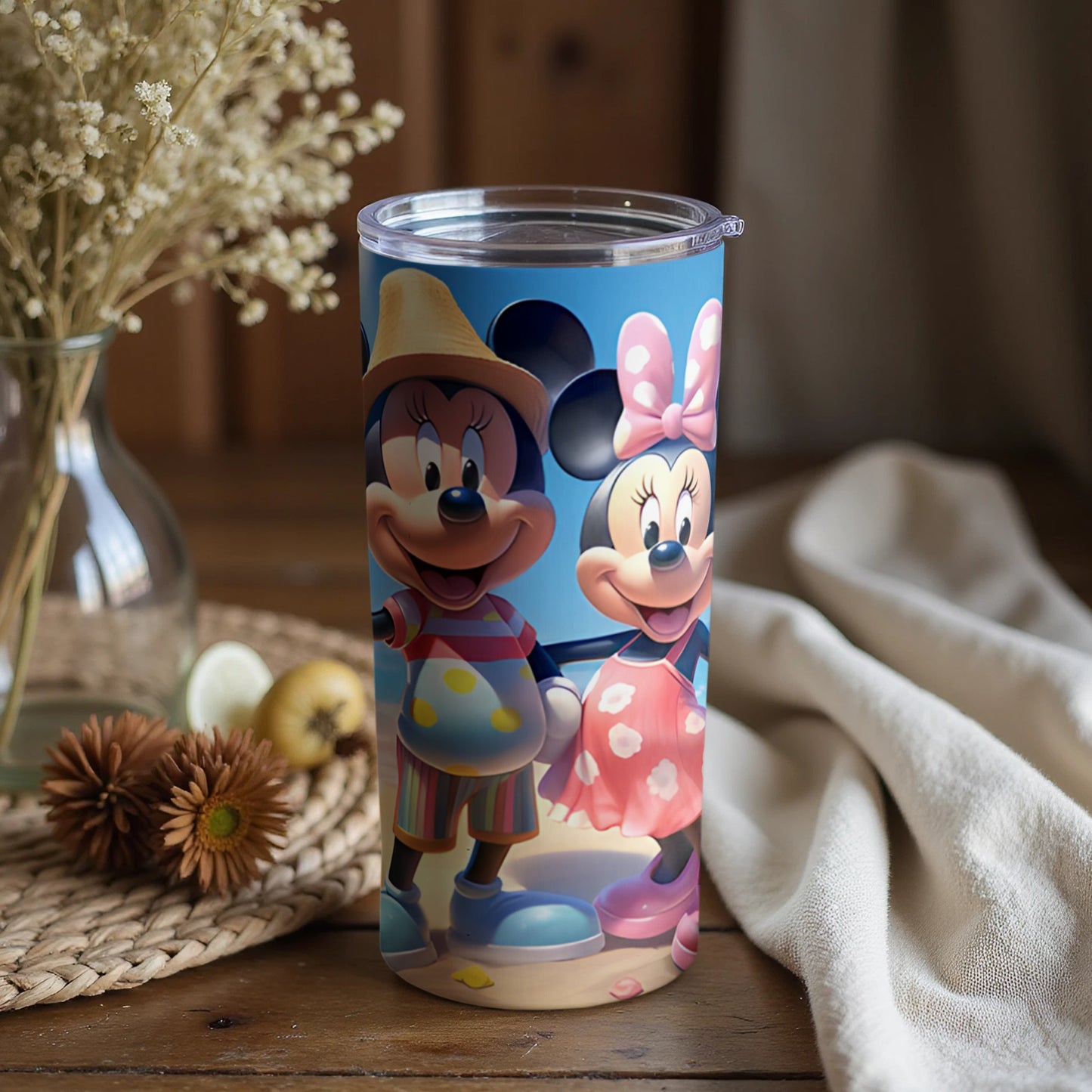 Colorful Fun Mickey and Minnie Mouse Tumbler Product