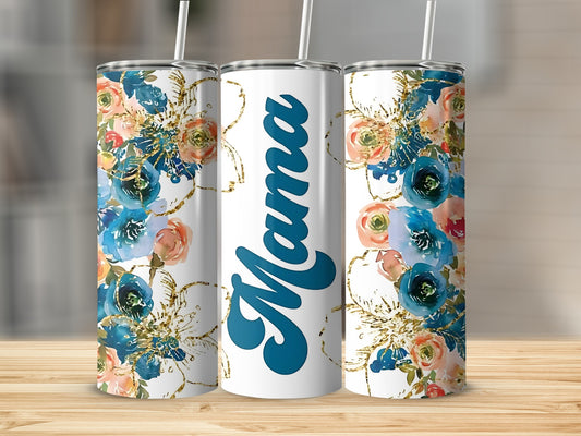 Floral Mama Design Tumbler Custom Drinkware Product