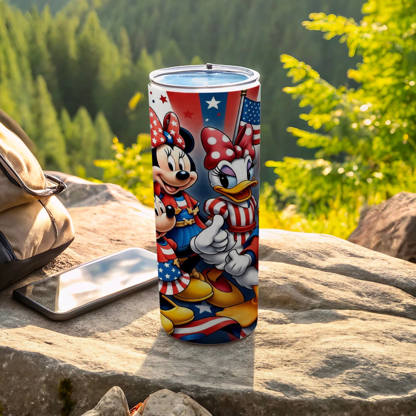 Patriotic Cartoon Character Design Tumbler Cup