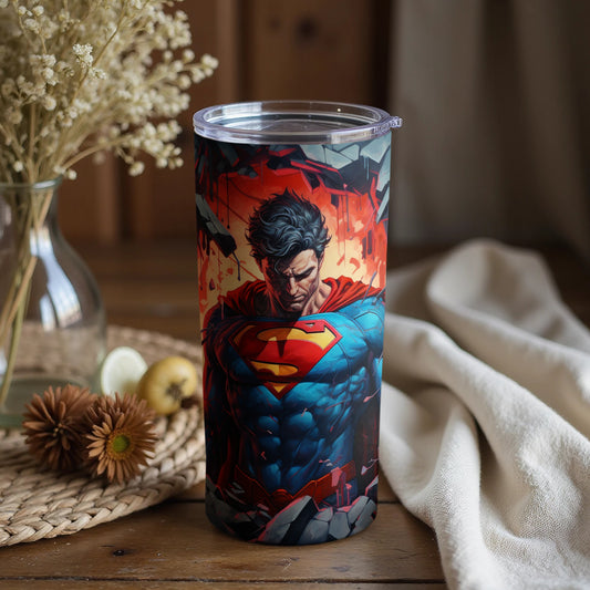 Vibrant Hero Design Insulated Travel Tumbler