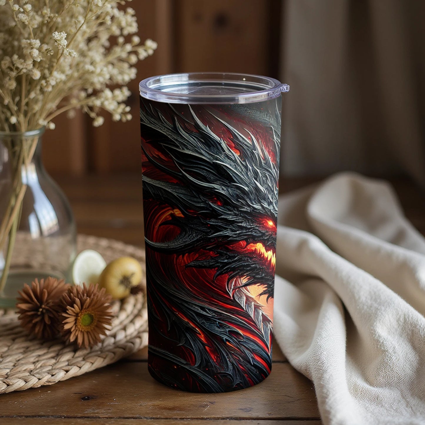 Dragon Art Insulated Tumbler Perfect for Hot or Cold