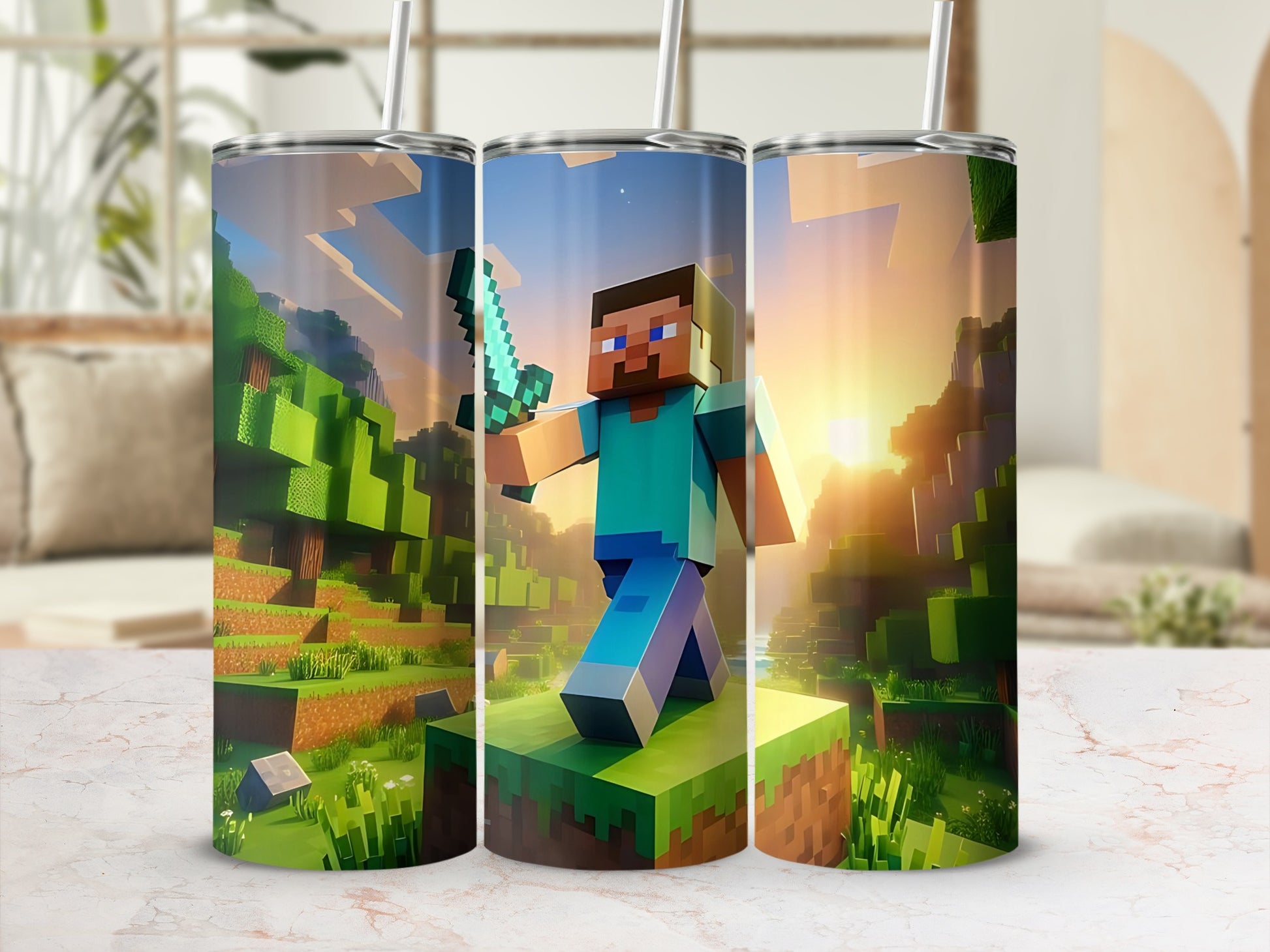 Minecraft Inspired Character Adventure Tumbler