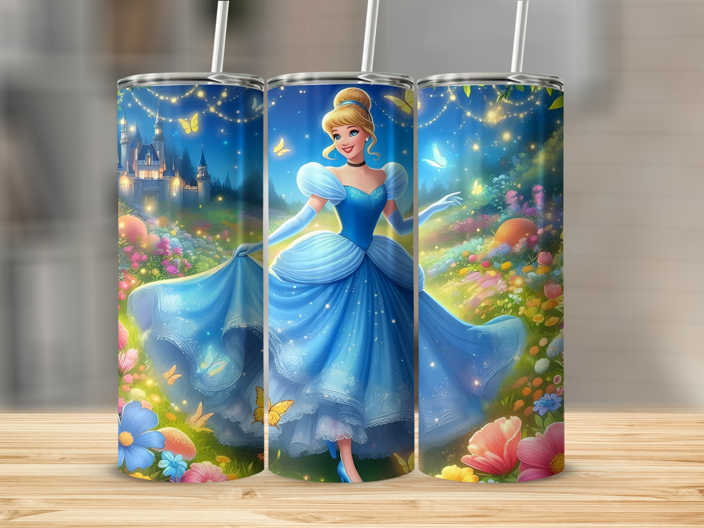 Fairy Tale Princess Scene Insulated Tumbler Cup