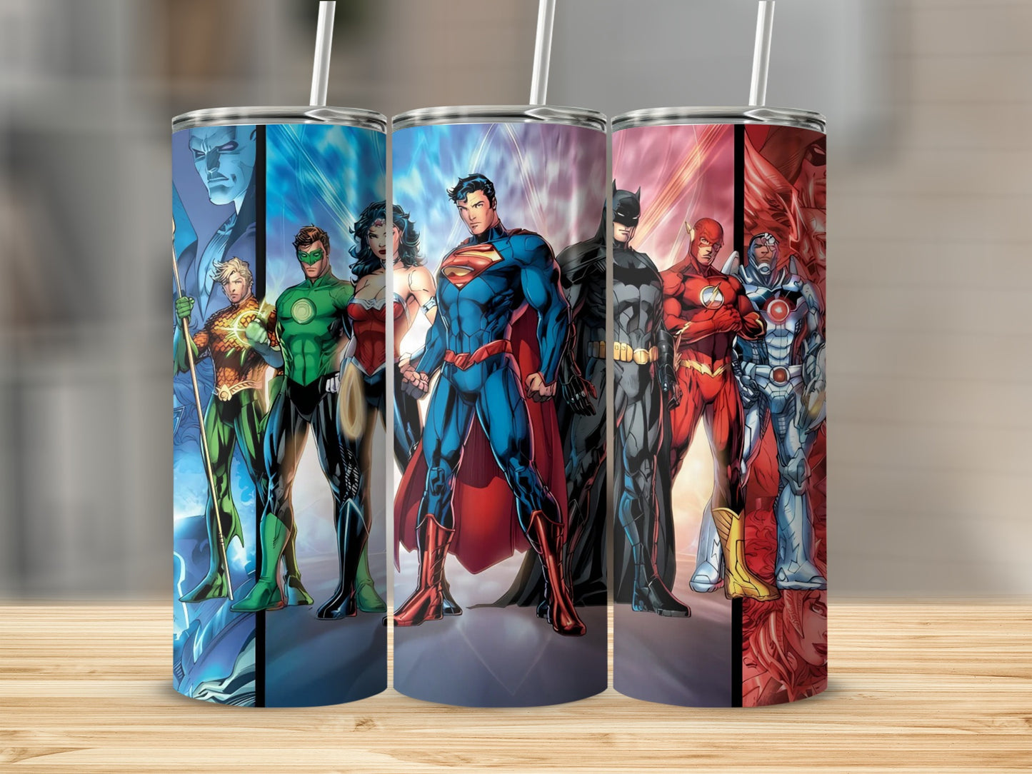 Justice League Heroes Stainless Steel Tumbler Flask