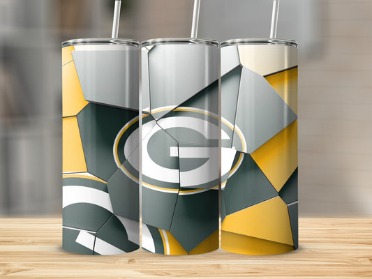 Packers Logo Broken Glass Effect Unique Design Tumblers