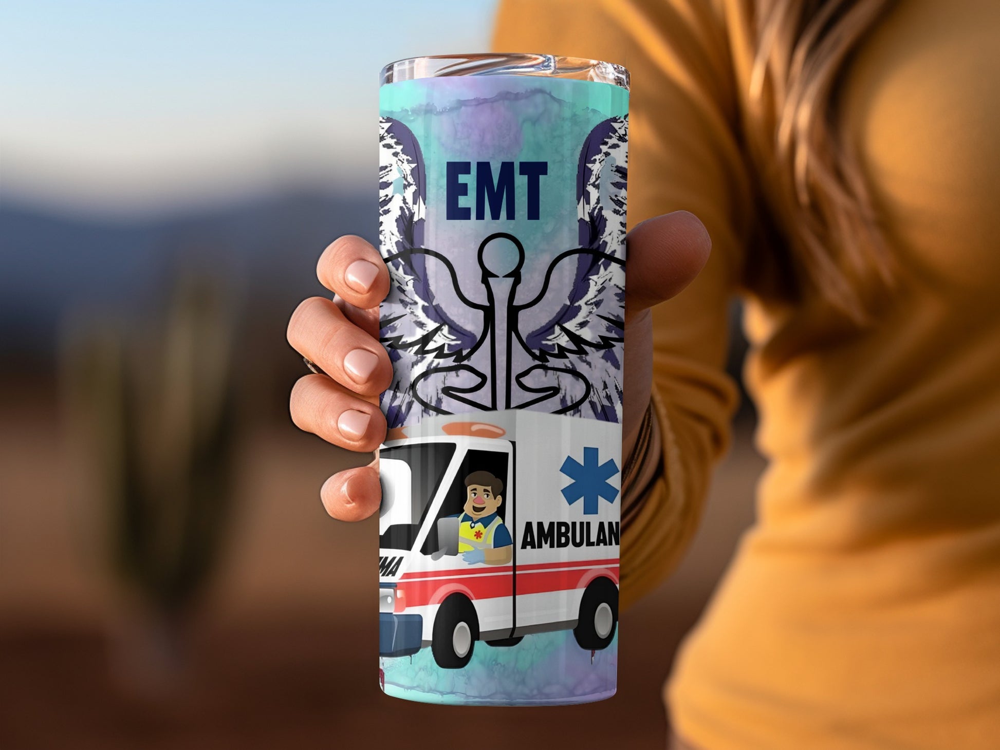 EMT Ambulance Design and Medical Symbol Cup