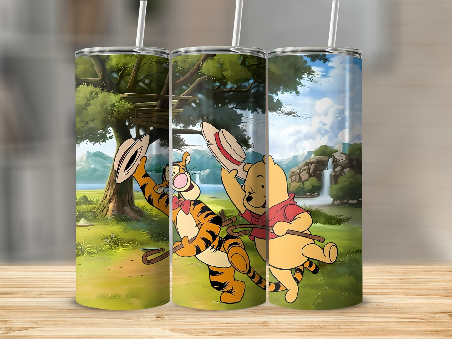 Tigger and Pooh Scenic Design Tumbler Collection