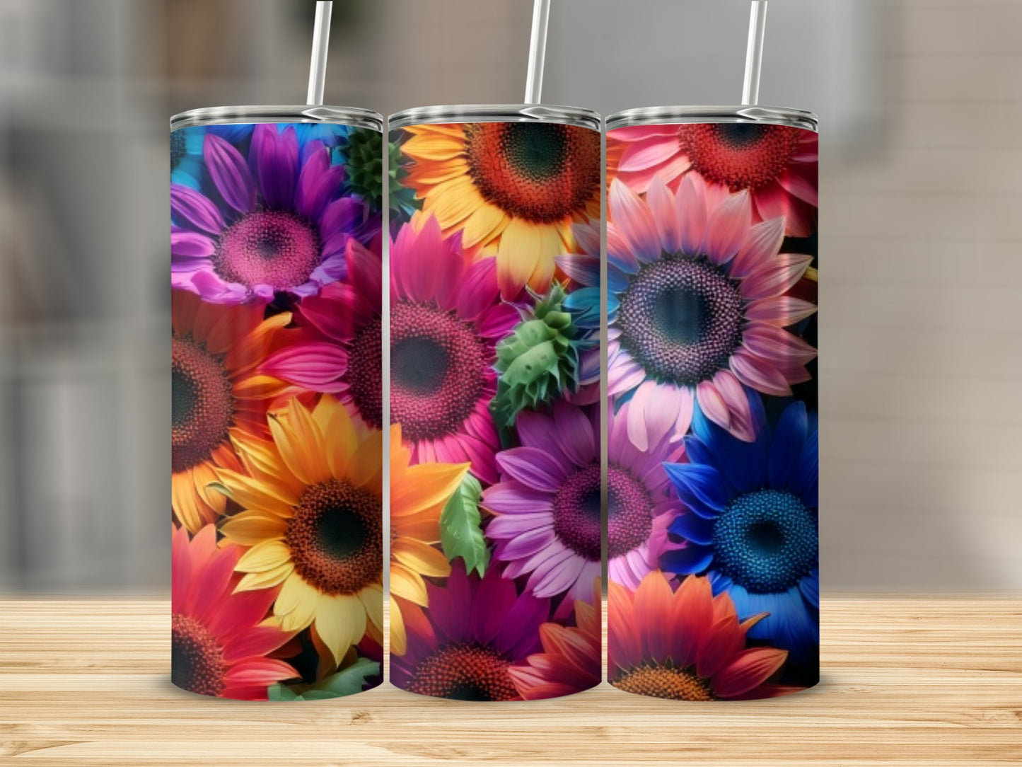 Colorful Vibrant Sunflower Pattern Tumbler product