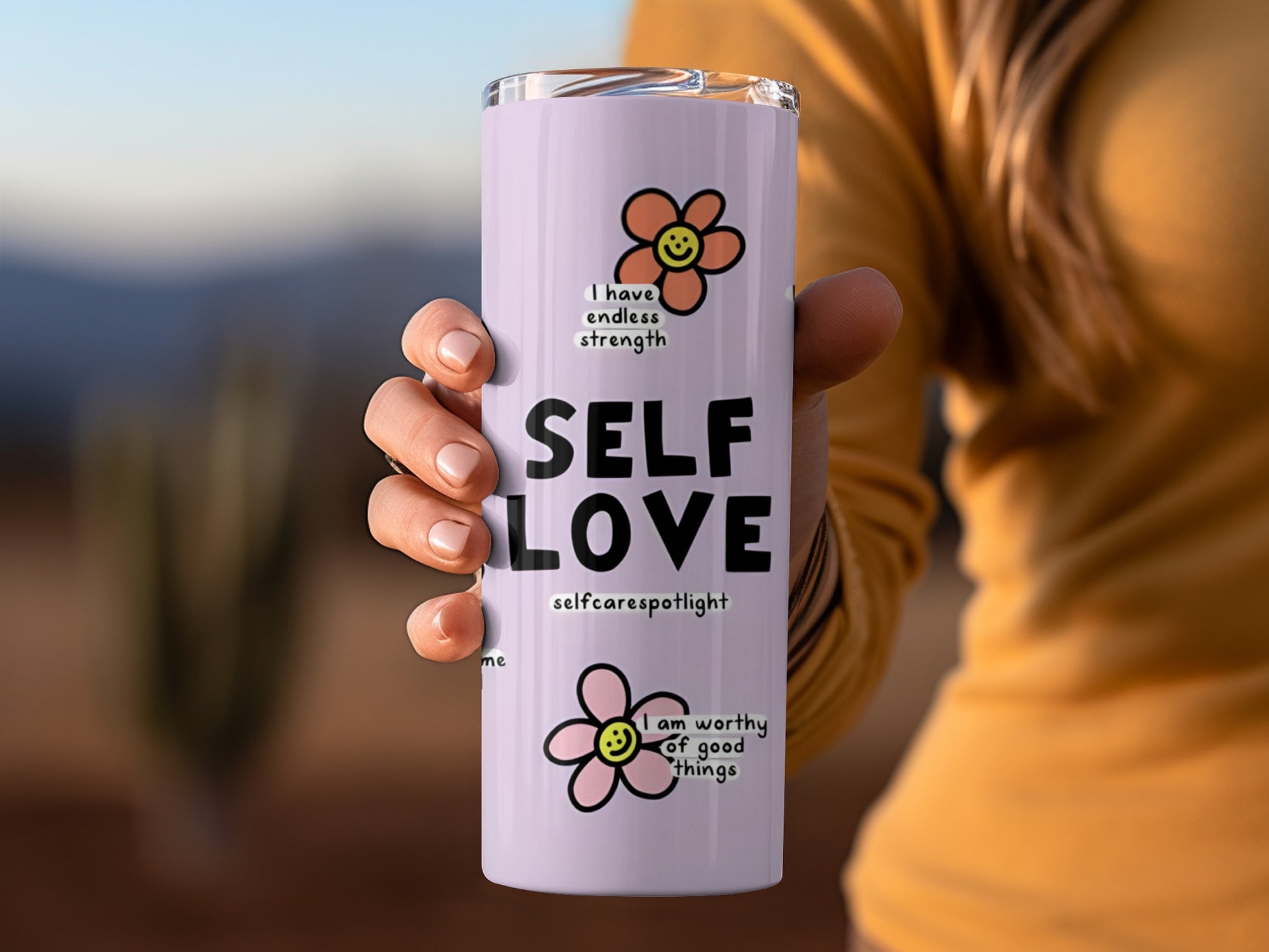 Self Love Affirmation Travel Mug Selfcare Spotlight