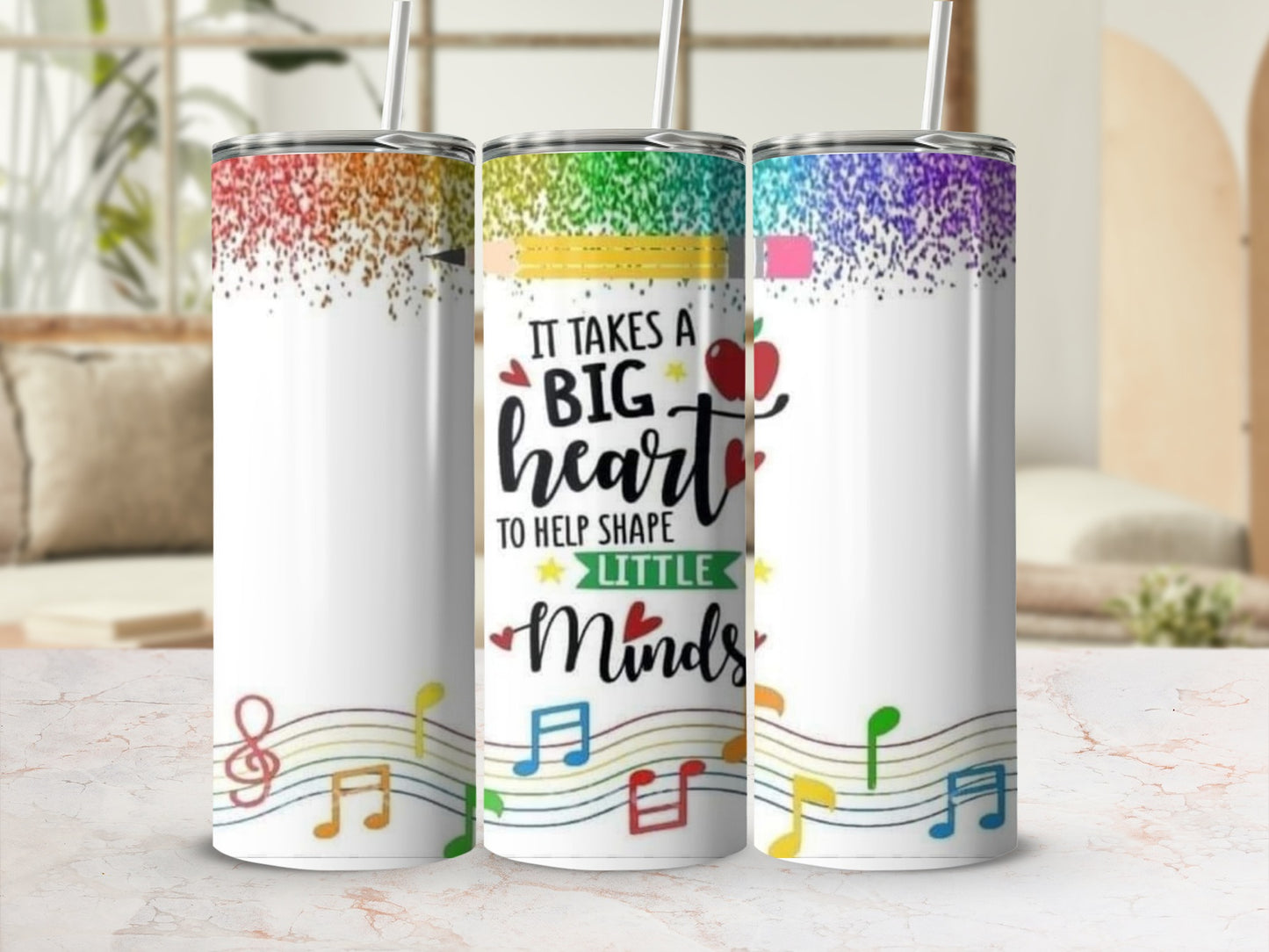 It Takes A Big Heart Teacher Appreciation Design Tumblers