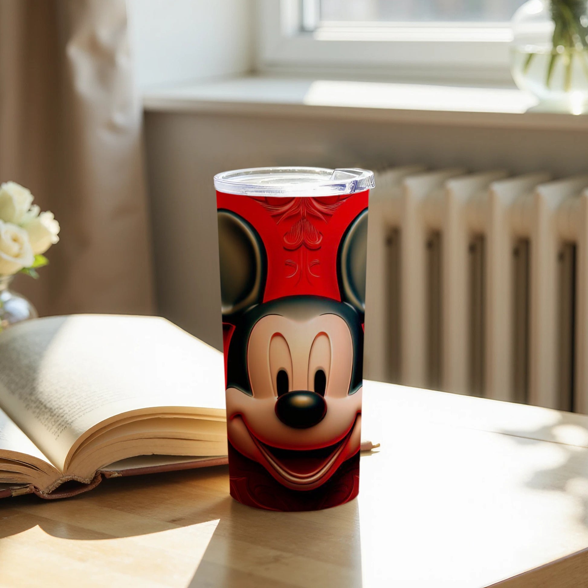 Smiling Icon Mouse Design Travel Tumbler for Beverages