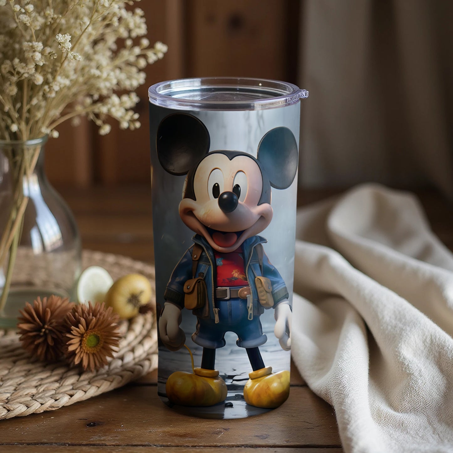 Mickey Mouse Artwork on Traveler Cup Tumbler