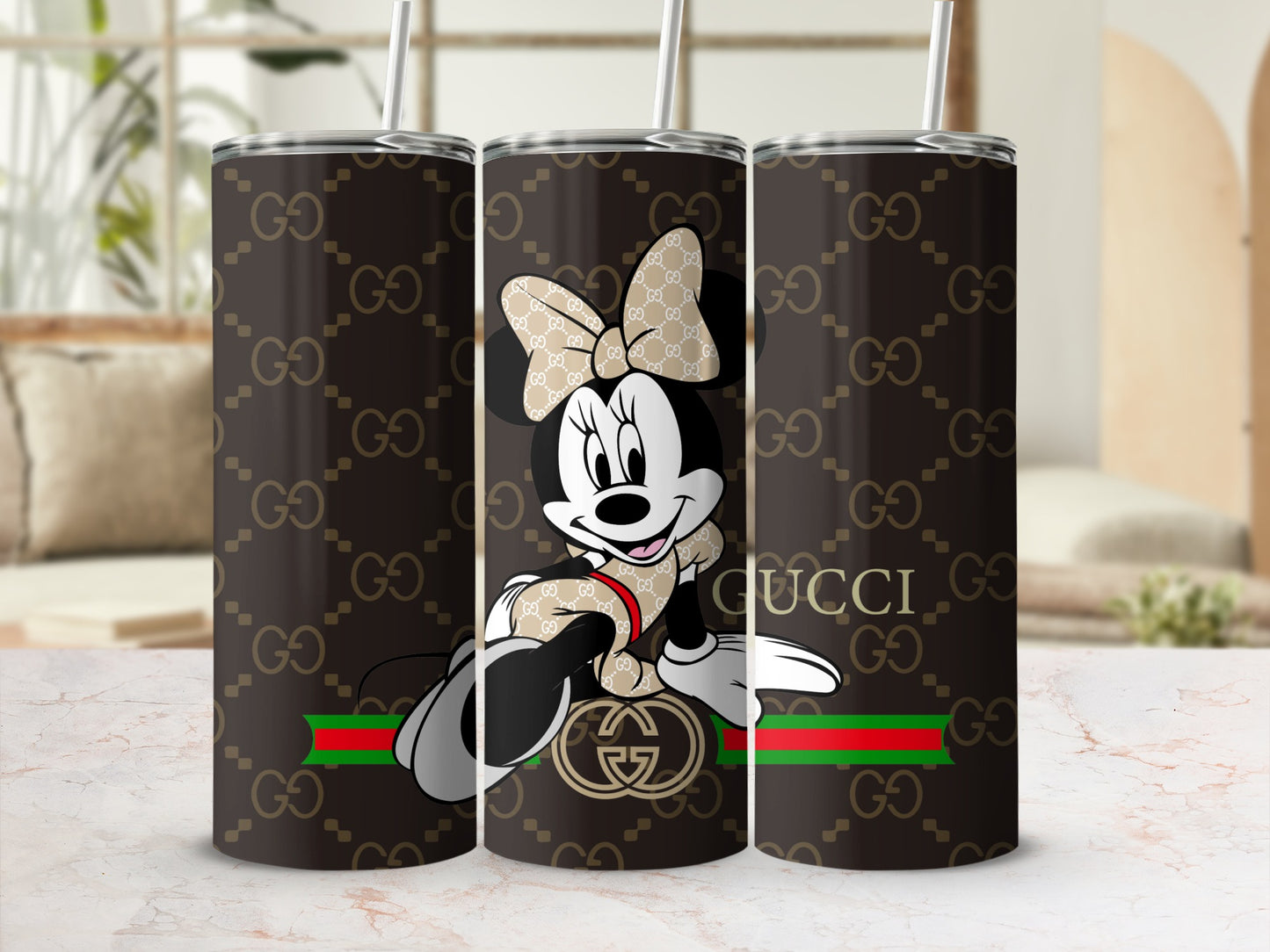 Cute Minnie Mouse Inspired Tumbler with Stylish Design