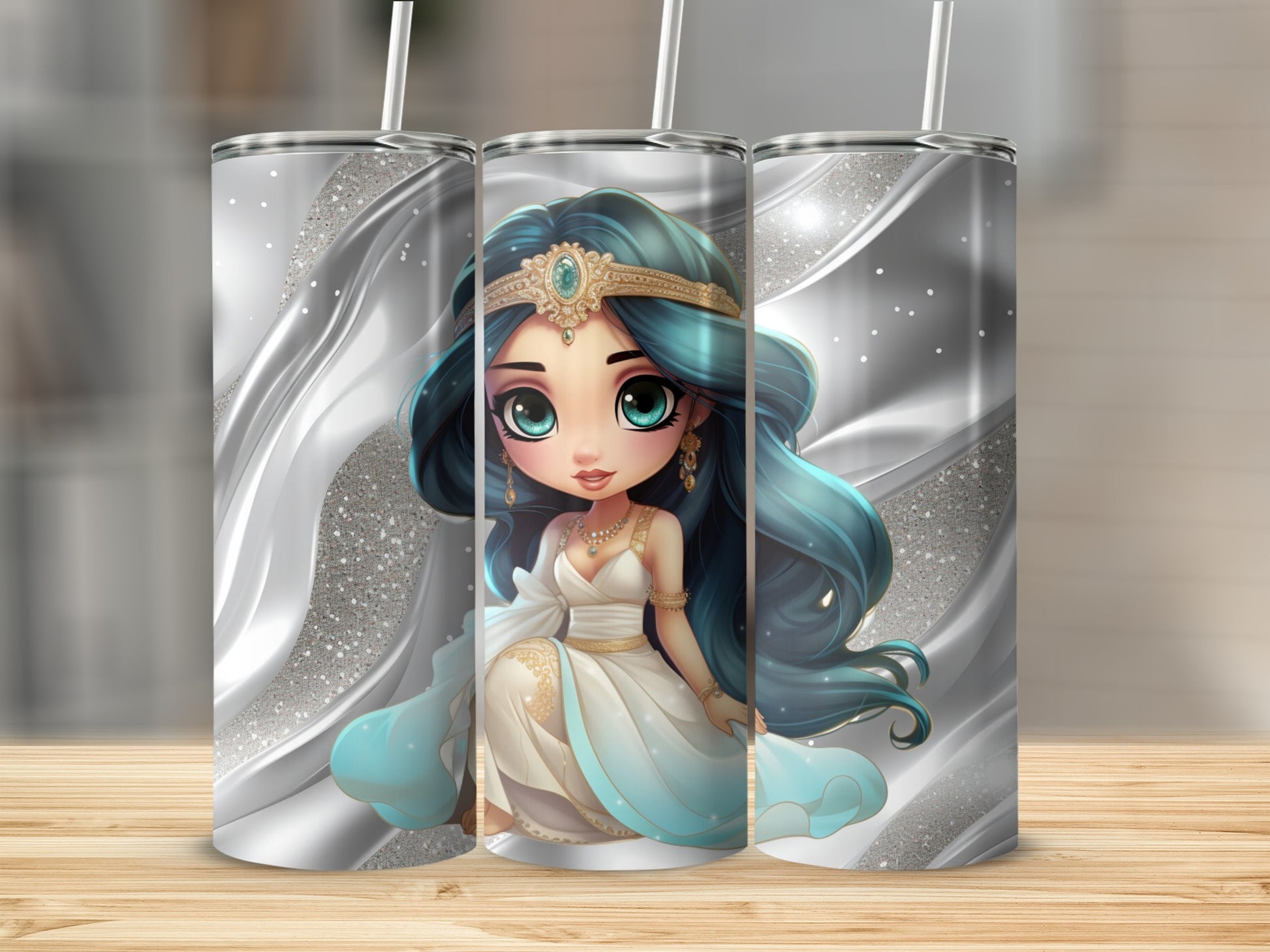 Enchanting Cartoon Princess Design Tumbler Product