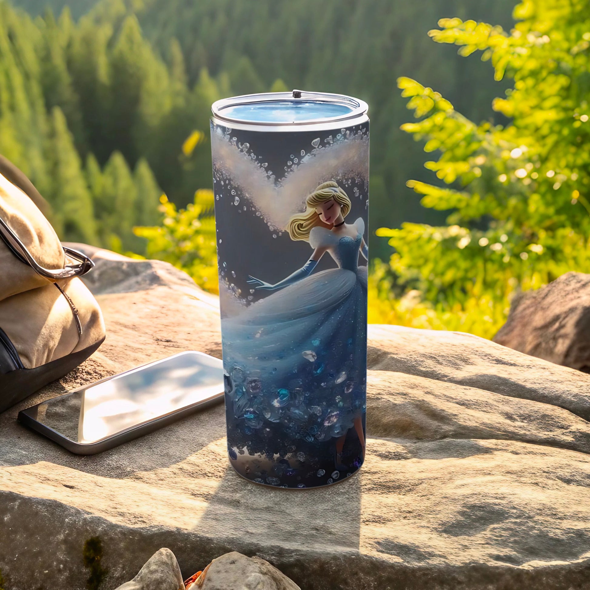 Enchanted Princess Design Travel Tumbler for Outdoor Adventures
