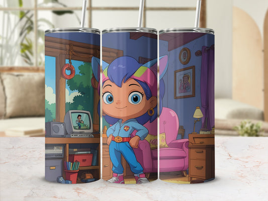 Colorful Cartoon Character Print Tumbler Cup Decor