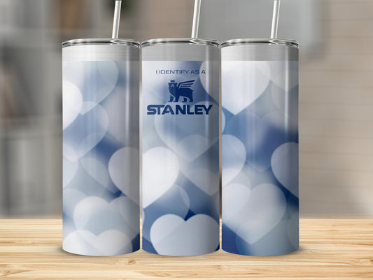 I Identify As A Stanley Tumbler With Heart Design