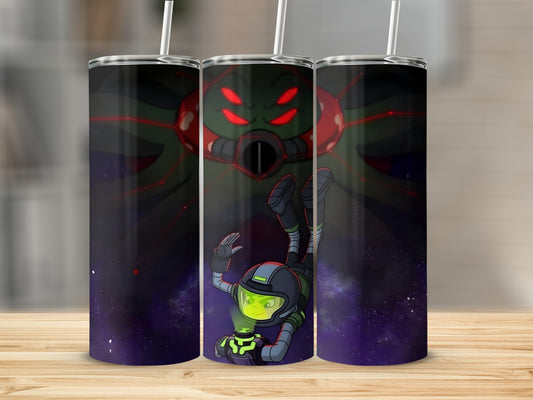 Astronaut Alien Battle Scene Space-themed Tumbler