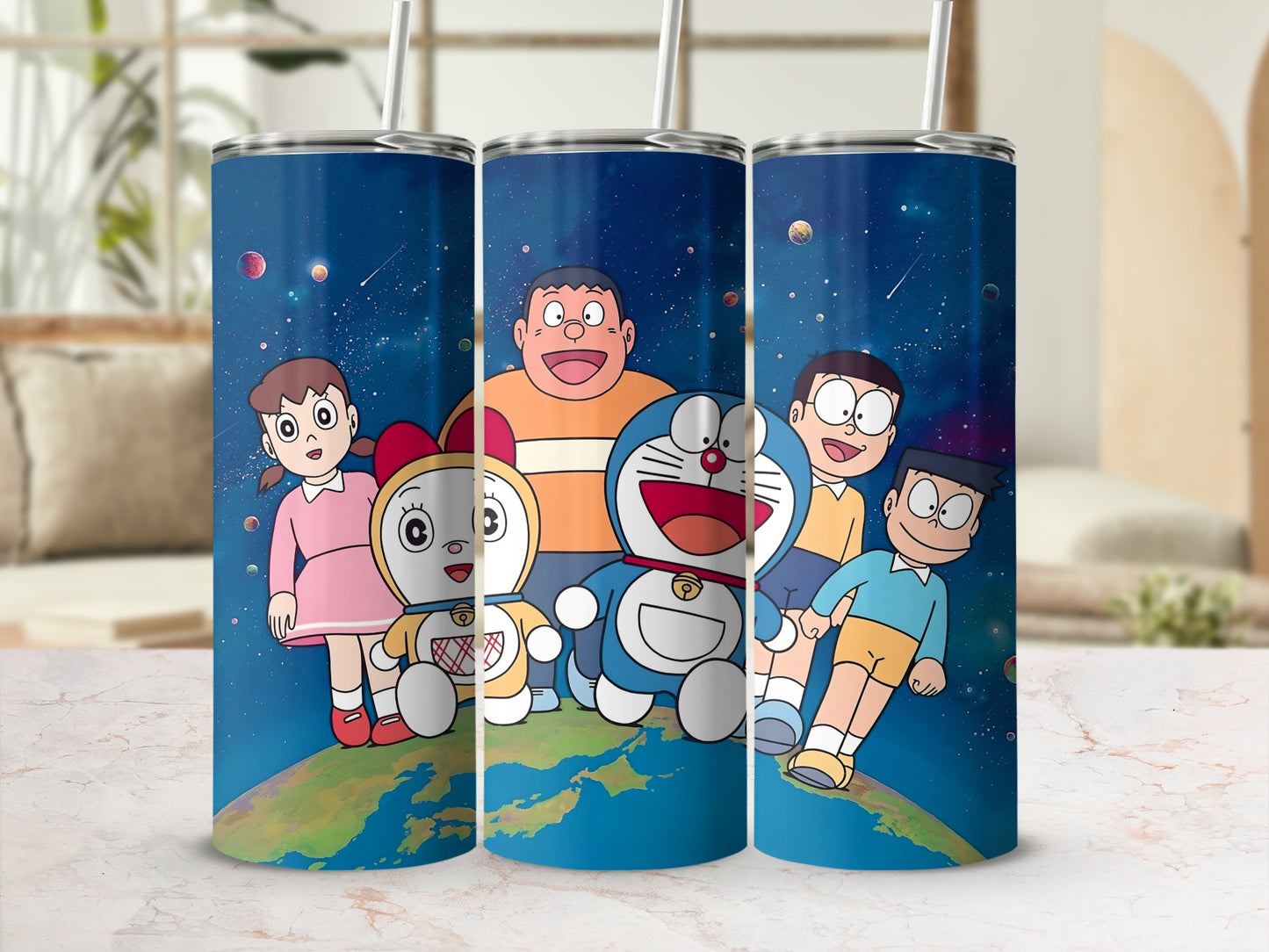 Cute Characters Cartoon Illustrated Tumbler Cup Artwork