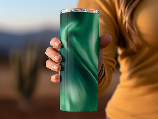 Emeraude Green Swirl Design Insulated Tumbler Product