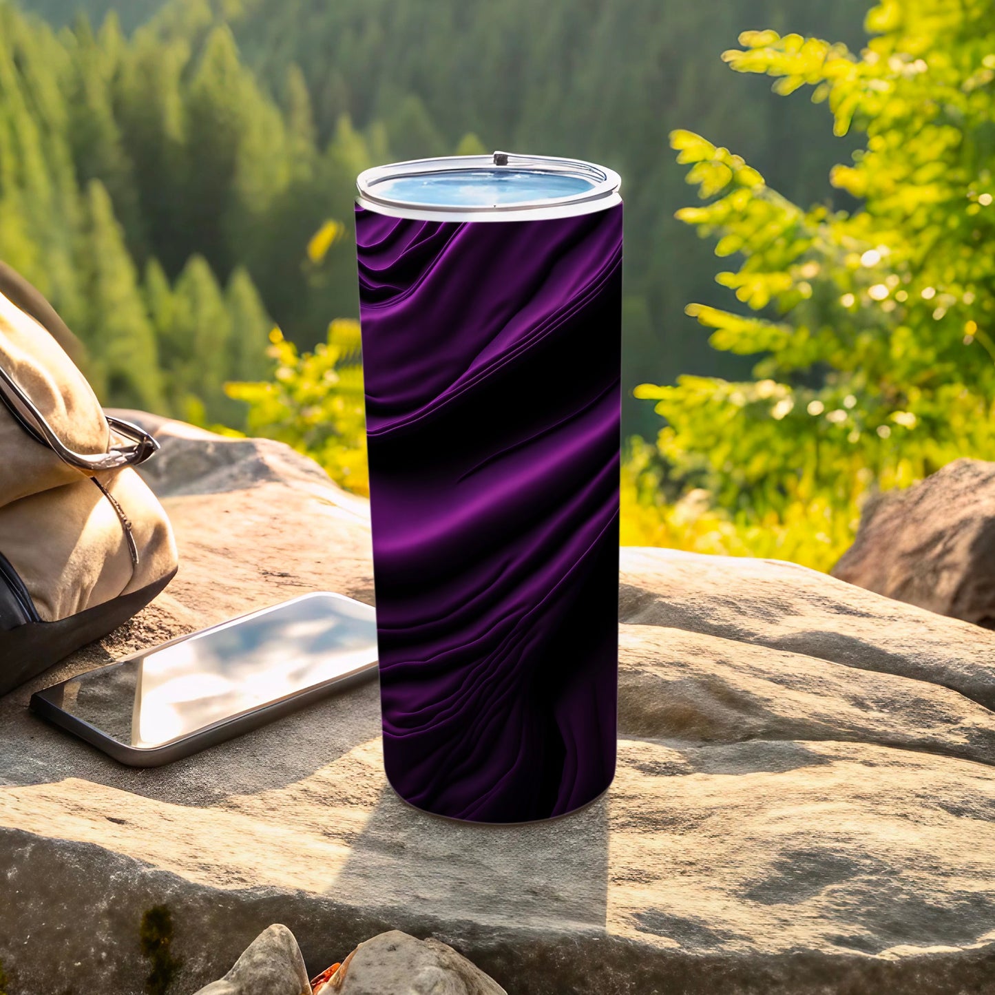 Purple Black Swirl Abstract Wavy Tumbler product type