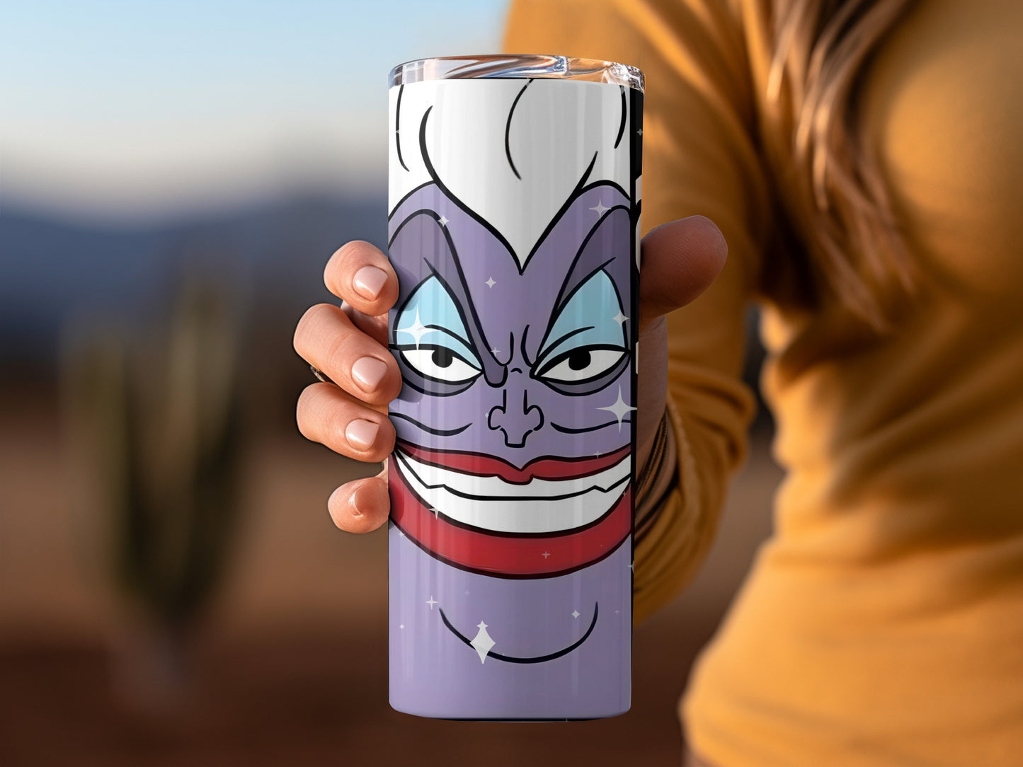 Unique Purple Cartoon Character Tumbler with Fun Design